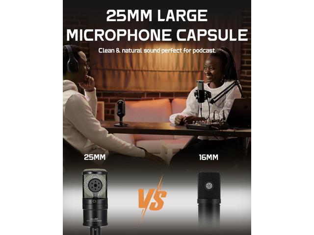 ALABS XLR Condenser Microphone, Professional Cardioid Recording Microphone Kit with 25mm Diaphragm for Streaming, Podcasting, Singing, Vocal,...