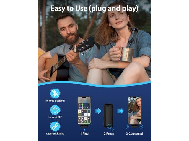 2Pcs Mini Wireless Microphone USB C Lavalier Mic for iPhone 15 Series, Lapel Type C Microfono Para Android Phone with Charging Case 48H Lav Mics...