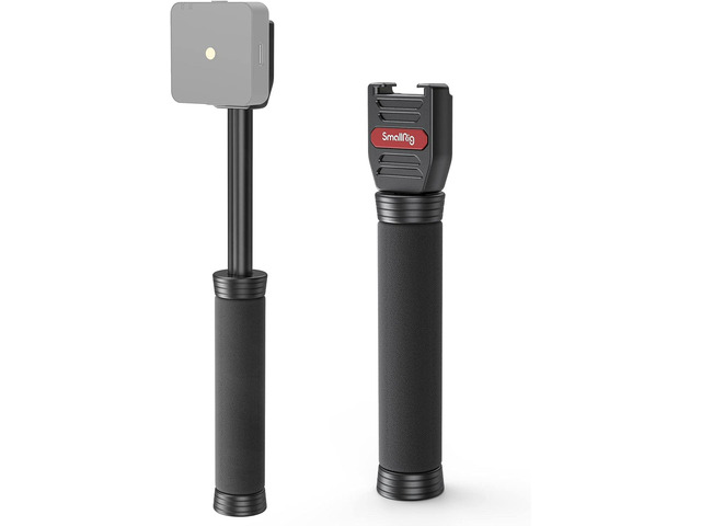 SMALLRIG Interview Mic Handle, Stretchable Mic Handle for RODE Go, for DJI, for Hollyland Lark 150, for Synco G1/A2 and Other Lavalier Microphones...