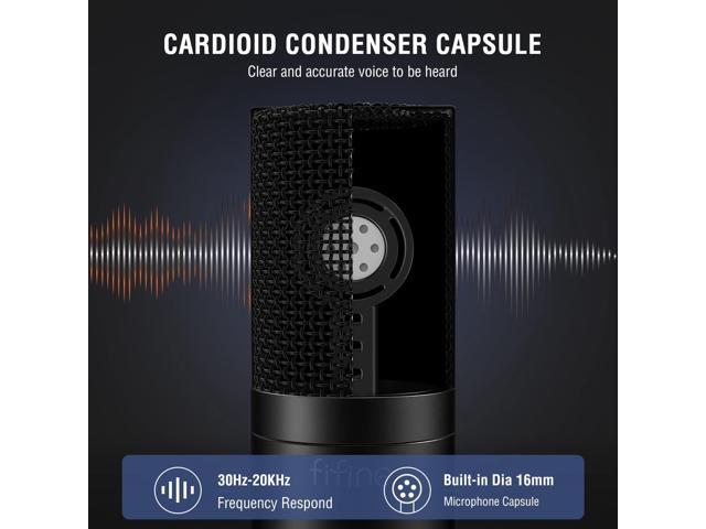 FIFINE XLR Microphone, Condenser Podcast Mic for Recording, Vocal, Voice-Over Streaming, Podcast, Singing, Cardioid Studio Microphone, Metal...