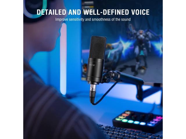 FIFINE XLR Microphone, Condenser Podcast Mic for Recording, Vocal, Voice-Over Streaming, Podcast, Singing, Cardioid Studio Microphone, Metal...
