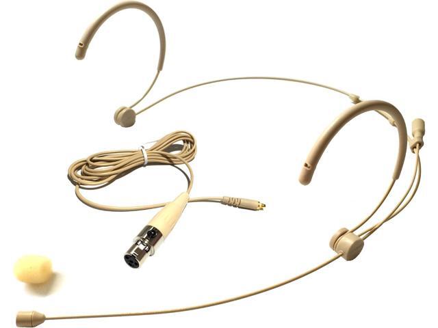 Microdot 4016 Headset Headworn Mic for SHURE Wireless System - Detachable Cable with Mini XLR Ta4f Connector - Omidirectional Mic