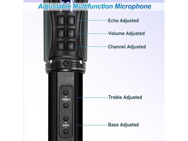 Wireless Microphone Karaoke System with Rechargeable Bluetooth Receiver,Professional Handheld Dynamic Cordless Microphone,UHF 200 FT...
