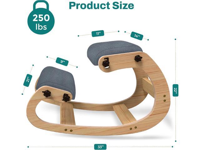 Ergonomic Kneeling Chair with Adjustable Seats - Knee Chair for Posture Correction & Kneel Rocking Stool for Desk - Back Pain Relief and Support...