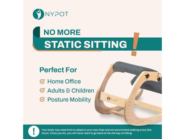 Ergonomic Kneeling Chair with Adjustable Seats - Knee Chair for Posture Correction & Kneel Rocking Stool for Desk - Back Pain Relief and Support...