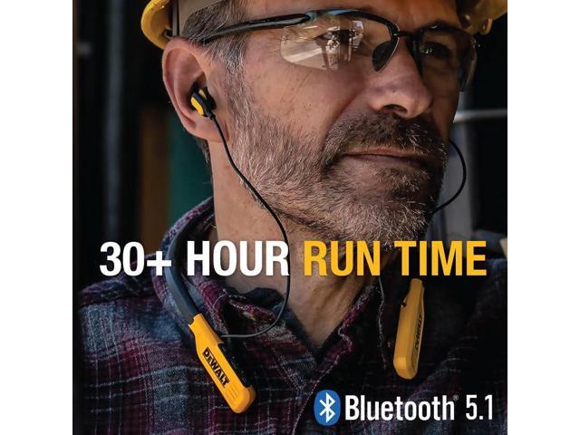 DEWALT Wireless Bluetooth Neckband Headphones Neckband Earphones with 30H Runtime Secure Magnetic Earbuds Noise-Isolating Wireless Earbuds ...