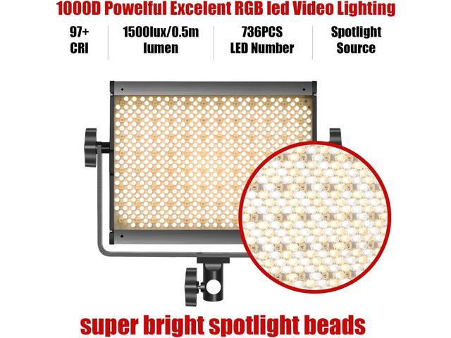 GVM RGB LED Video Light, 800D Studio Light with APP Control Lighting Kit Photography Light 1 Pack with 8 Kinds Scene Lights, 3200-5600K CRI 97 LED...