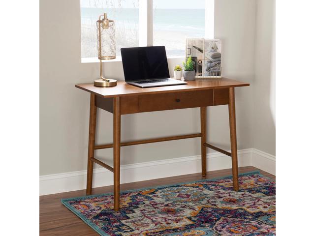 Linon Melissa Mid-Century Walnut Desk, 42' W x 19' D x 30' H