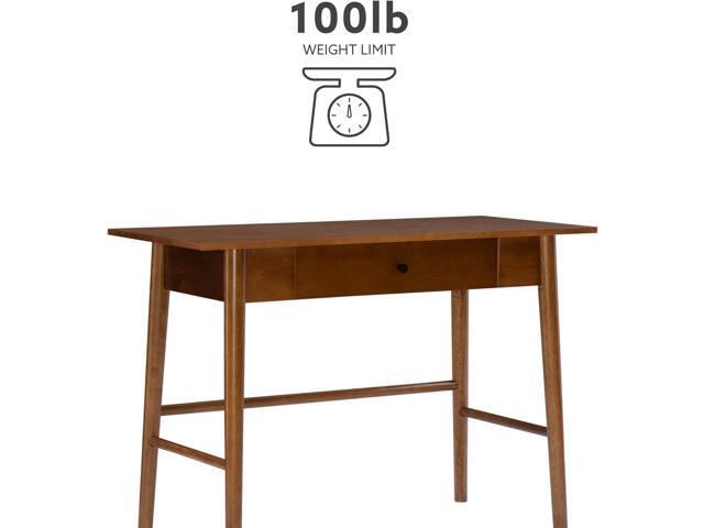 Linon Melissa Mid-Century Walnut Desk, 42' W x 19' D x 30' H