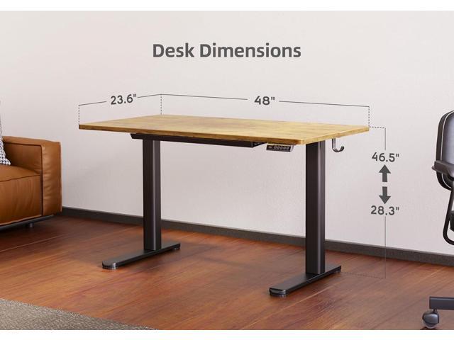 Claiks Standing Desk with Drawers, 48 x 24 Inches Electric Standing Desk Adjustable Height, Sit Stand Up Desks Computer Workstation, Rustic Brown