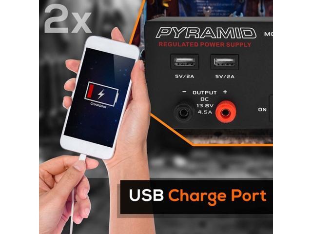 Pyramid Universal Compact Bench Power Supply - 7 Amp Regulated Home Lab Benchtop AC-Dc Converter Power Supply for CB Radio, HAM W/ 13.8 Volt Dc...