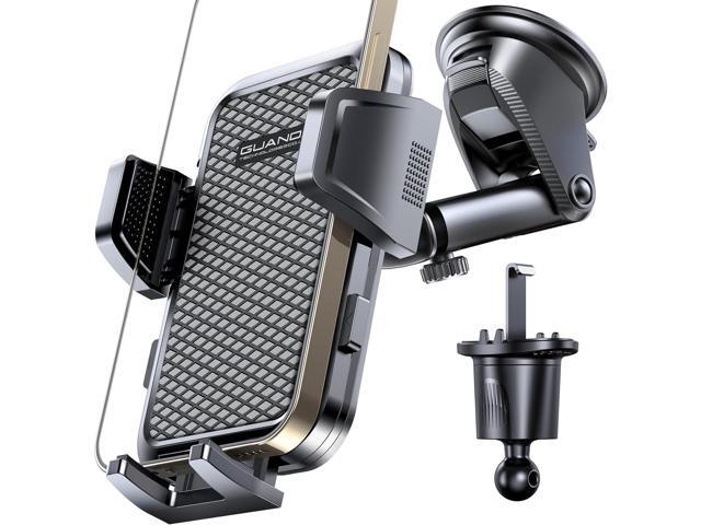 Adjustable Windshield Phone Mount for Car, Suction Cup Dashboard Holder for All Cell Phone, (+Vent Hook) [Military Grade Stable], Non-Slip Silicone...