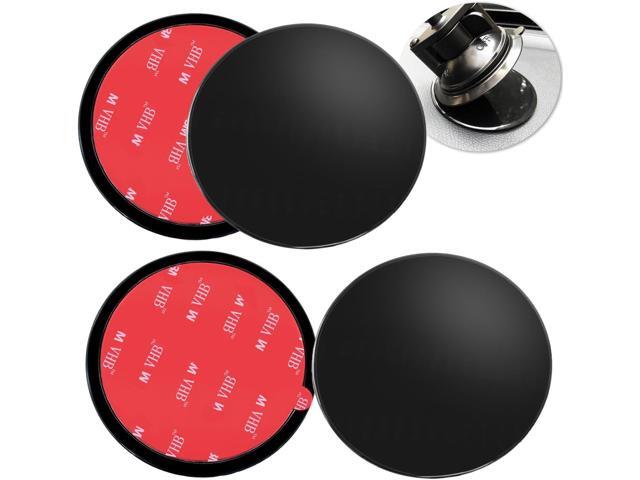 4 Pack 95mm Black Adhesive Dashboard Pad Mounting Disk, Mounting Disk for Suction Cup, Dash Mount Pad, 3.74 Inch Universal Suction Cup Adhesive...