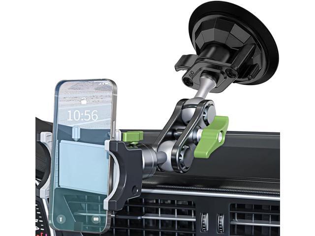 Suction Cup Phone Mount, Ultra-Stable Phone Holder for Vlog Shooting, 360 Rotation for Windshield, Roof Glass, Car Window, Fit for All Smartphones