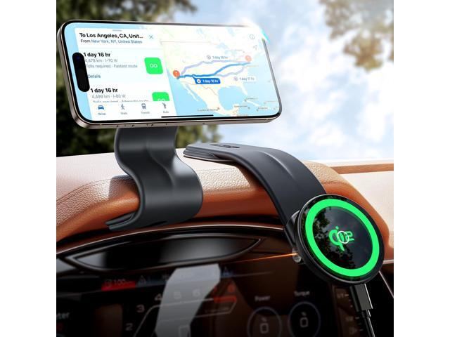 for Magsafe Car Mount Charger Magnetic Phone Holder Mount for Car [15W Super Fast Charge] Fit iPhone 16 Wireless [Velcro Memory Metal] Fit iPhone...