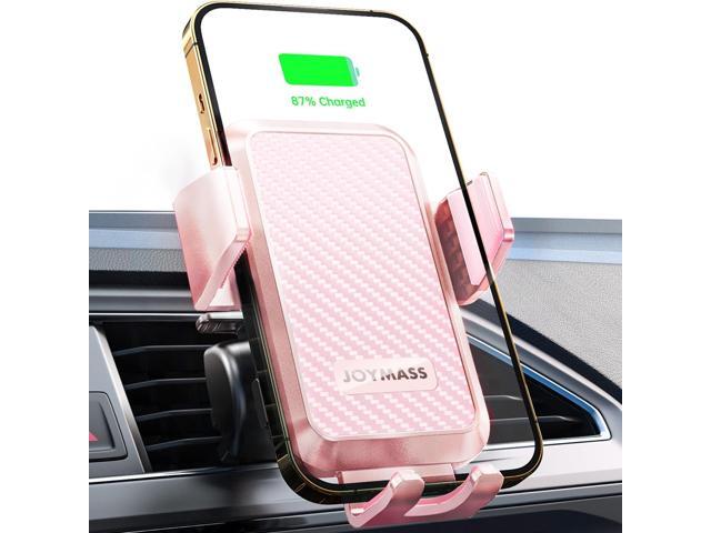 Wireless Car Charger, JOYMASS 15W Fast Charging Auto Clamping Car Charger Cell Phone Holder Mount Vent for iPhone 15 14 13 12 Mini Pro Max, Samsung...