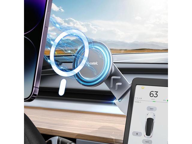 Nycetek Tesla Phone Mount Holder for, [Super Suction Power] Dashboard Magnetic iPhone Car Mount for Tesla Model Y/3/S/X Accessories 2025, Alloy...