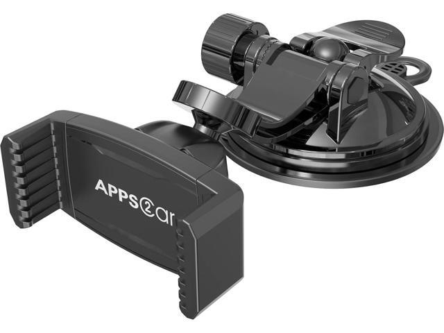 APPS2Car Suction Cup Phone Holder for Car with Adjustable Arm, Low Profile Dashboard Phone Mount Compact Windshield Window Dash Mobile Stand...