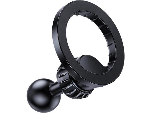 Magnetic Phone Holder Base with 1 Ball Mount Adapter for MagSafe Compatible with RAM Mounts Double Socket Arm for iPhone 17/16/15/14/13/12 Series