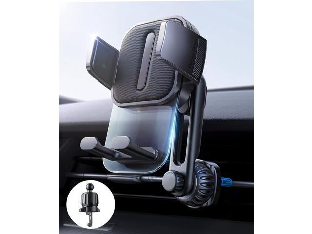 LISEN Vent Phone Mount for Car [Smooth Silicone Protection] Universal Car Vent Phone Holder Mount for Car with Extension Clip for iPhone 16 15 14...
