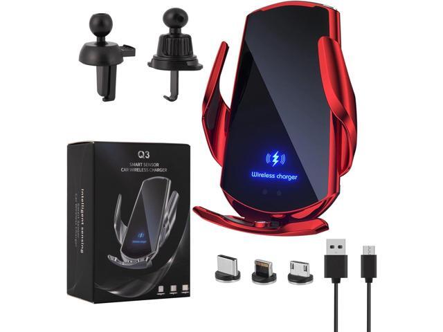 Wireless Car Charger Vent Mount Automotive Electric Induction 15W Wireless Charger Car Vent Mount Bracket Fast Charging Auto-Clamping Car Phone...