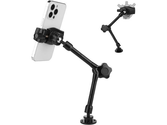 Wall Mount Phone Stand for Car/Desk/Boat/Desk/Vehicles Dashboard,360° Adjustable Aluminum Alloy Mount 10 inch Arm Holder,Compatible with 3.5~7.5'...