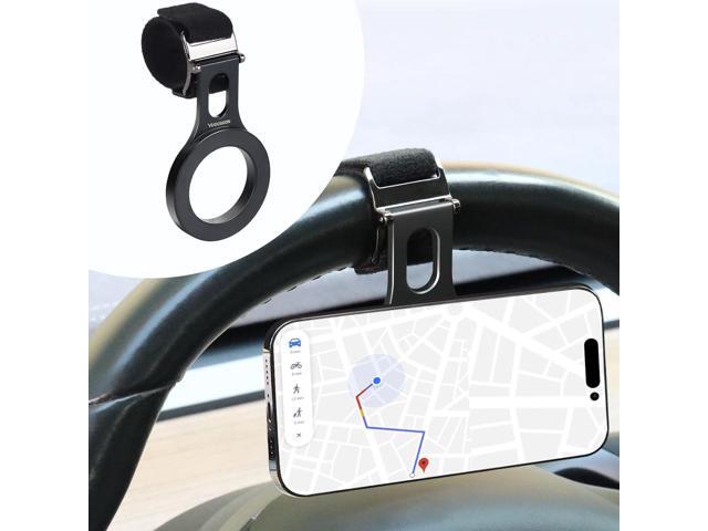 Magnetic Phone Holder for Tesla, Steering Wheel Phone Mount for MagSafe Car Holder, Work on iPhone,Samsung and All Phones, Magnetic Ring Included...