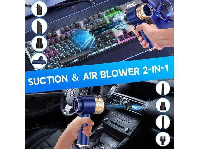 JONYJ Handheld Car Vacuum Cleaner, 16000PA Hand Held Vacuum Portable Cordless, 2 in 1 Air Duster and Vacuum Cleaner with LED Light, Multi-Nozzles,...