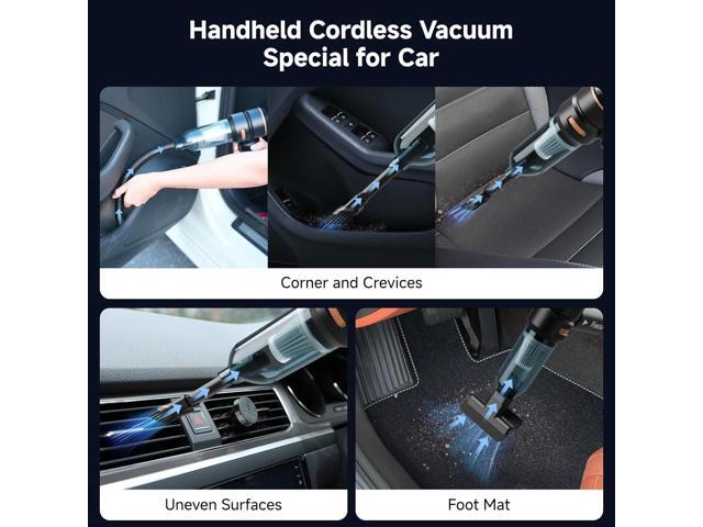 Handheld Vacuum Cordless, Car Vacuum Cleaner with Brushless Motor, Strong Suction Vacuum & Compressed Air Dusters with LED Light, Wireless Mini...