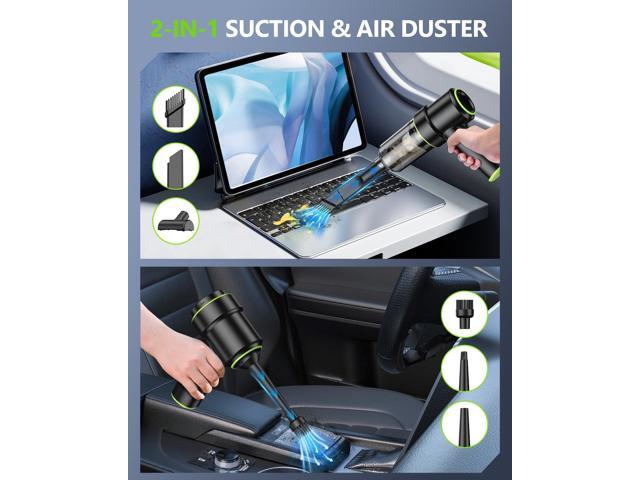 CODN Handheld Car Vacuum Portable Cordless, 12000PA Handheld Air Duster with Multi-Nozzles and LED Light, Mini Hand Held Vacuum Rechargeable for...