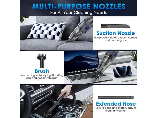 Handheld Vacuum Cordless, 15000PA Strong Suction Hand Held Car Vacuum Cleaner Rechargeable, Portable Hand Vacuum with Multi-Nozzles & Washable...