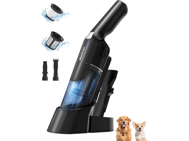 Aspiron Cordless Handheld Vacuum, 24KPA Powerful Car Vacuum, 2-Speed, 2 Charging Methods, Wireless Charger, Ergonomic Handle, Portable Rechargeable...