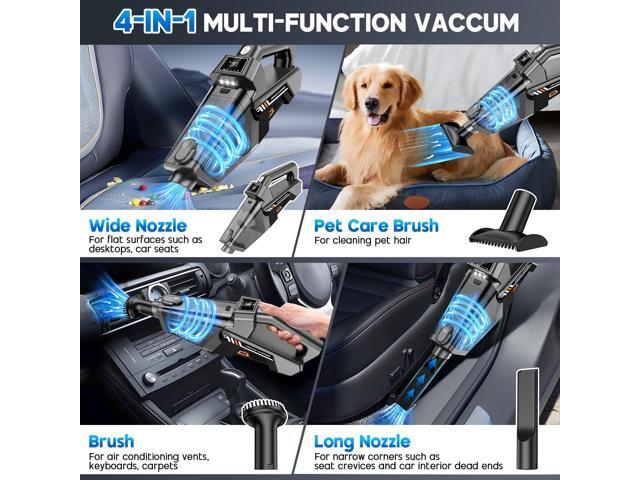 EYYA Handheld Vacuum Cordless, 16KPA Powerful Suction Hand Held Vacuum Cleaner Dust Busters Cordless Rechargeable, HD Display & 3 LED Lights,...