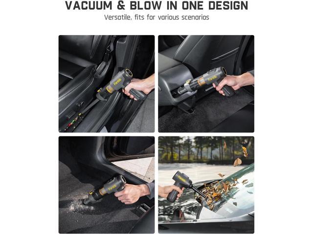 Fanttik Slim V9 Mix Car Vacuum, 4 in 1 Handheld Air Duster, 12000PA Suction Power with Smart LED Display, Cordless Portable Mini Keyboard Vacuum...