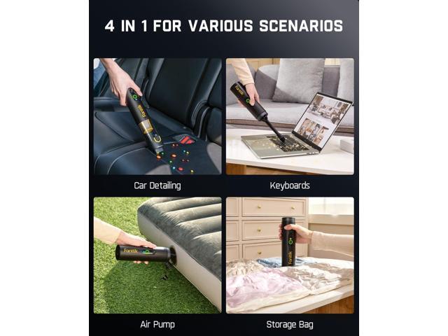 Fanttik Slim V10 Mate Cordless Car Vacuum, 4-in-1 Portable Mini Handheld Vacuum, 17000pa Suction Power, Upgraded Smart Display, 2 Suction Modes for...