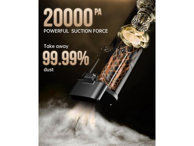 AutoBot Car Vacuum Portable Cordless - 20000PA Handheld Vacuum for Pet Hair, 50 Min Runtime with 5 Attachments & Flexible Hose, 3Hr Fast Charge for...