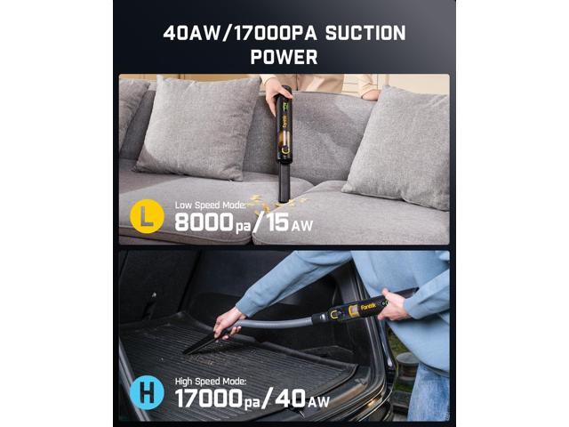 Fanttik Slim V10 Mate Cordless Car Vacuum, 4-in-1 Portable Mini Handheld Vacuum, 17000pa Suction Power, Upgraded Smart Display, 2 Suction Modes for...