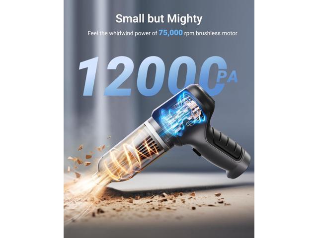 Car Vacuum and Blower, 12000PA Handheld Vacuum Corless, 0.8lb Ultra-Light, 4-in-1 Rechargeable Small Vacuum Cleaner Potable for Car, Home, PC,...