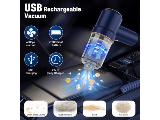 Mini Vacuum Cleaner Cordless, Mini Handheld Vacuum, Small Car Vacuum with LED, Electric Air Duster & Vacuum Cleaner 2 in 1 Rechargeable, Portable...