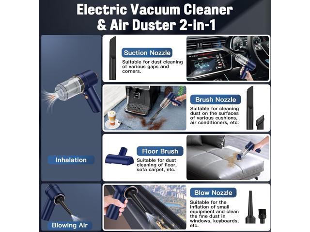 Mini Vacuum Cleaner Cordless, Mini Handheld Vacuum, Small Car Vacuum with LED, Electric Air Duster & Vacuum Cleaner 2 in 1 Rechargeable, Portable...