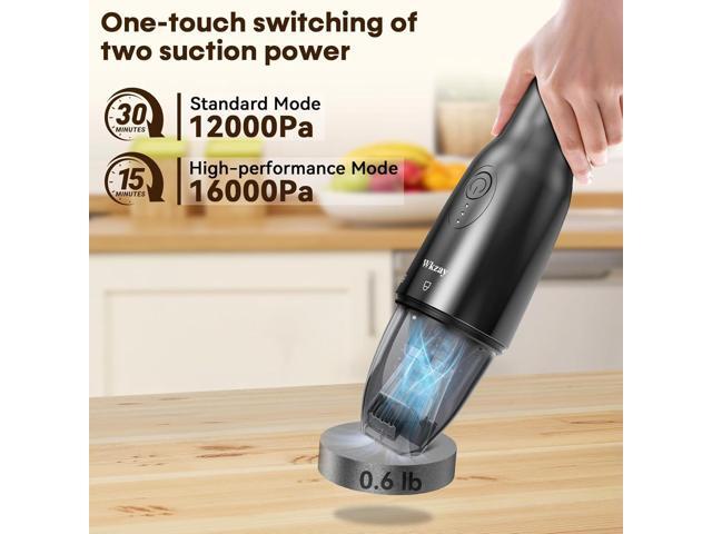 Cordless Handheld Vacuum Cleaner - 16000 Pa Suction and Brushless Motor for Rechargeable Lightweight and Portable Cleaning in Home
