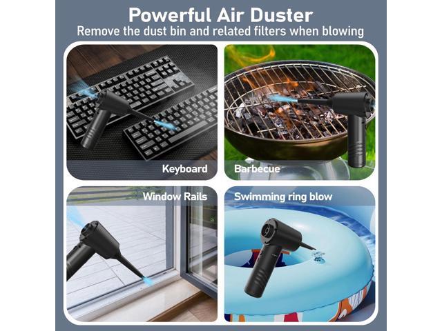 Compressed Air Duster Electric Computer Vacuum Cleaner for Keyboard Duster Cleaning Dust Vacuum Cordless Canned Air 11000PA Mini Car Vacuum PC Air...