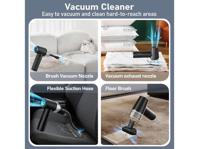 Compressed Air Duster Electric Computer Vacuum Cleaner for Keyboard Duster Cleaning Dust Vacuum Cordless Canned Air 11000PA Mini Car Vacuum PC Air...