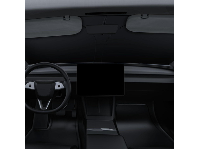BASENOR 2017-2026 Tesla Model Y Model 3 Windshield Sunshade, Folding Front Window Sun Shade Full Cover, Heat UV Protection Visor Accessories...