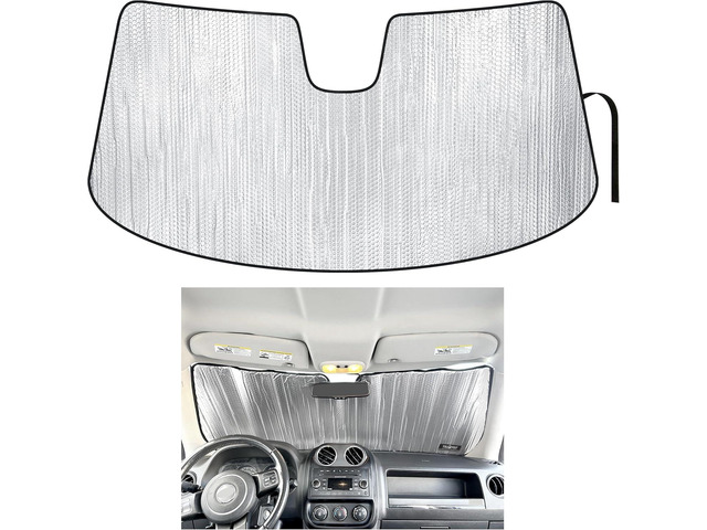 YelloPro Custom Fit Automotive Reflective Front Windshield Sunshade for 2007 2008 2009 2010 2011 2012 2013 2014 2015 2016 2017 Jeep Patriot SUV,...