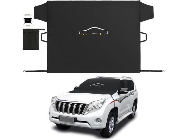 Cosyzone Windshield Cover for Ice and Snow, XL Size (Black)-600D Oxford Fabric Weatherproof for Winter, Includes Anti-Theft Straps & Storage Bag,...