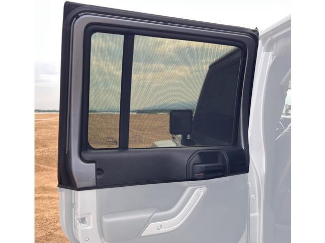 Window Shade for Jeep Wrangler,Window Screen Curtains for Jeep Wrangler TJ JK JL & Gladiator JT,Rear Blackout Car Window Screens for Camping(2Pack)