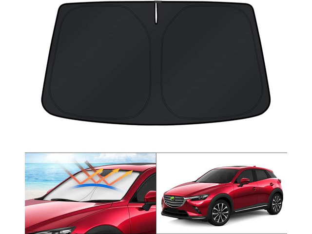 KUST Windshield Sun Shade for Mazda CX-3 2016-2021 CX3 Sunshade Window Sun Visor Protector Foldable Blocks UV Rays Keep Your Car Cooler