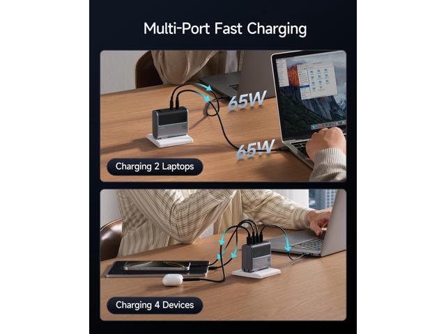 CUKTECH 15 140W USB C Charger, 4-Port Foldable Laptop Block, Advanced GaN Power Adapter, PD3.1 Fast Charging Wall Charger for MacBook, iPhone 16...