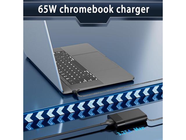 New Slim 65W USB C Laptop Charger Replacement for HP Spectre X2 X360,Spectre, Elitebook X360, Envy, Chromebook, Pavilion X2, Elite x2,ProBook...
